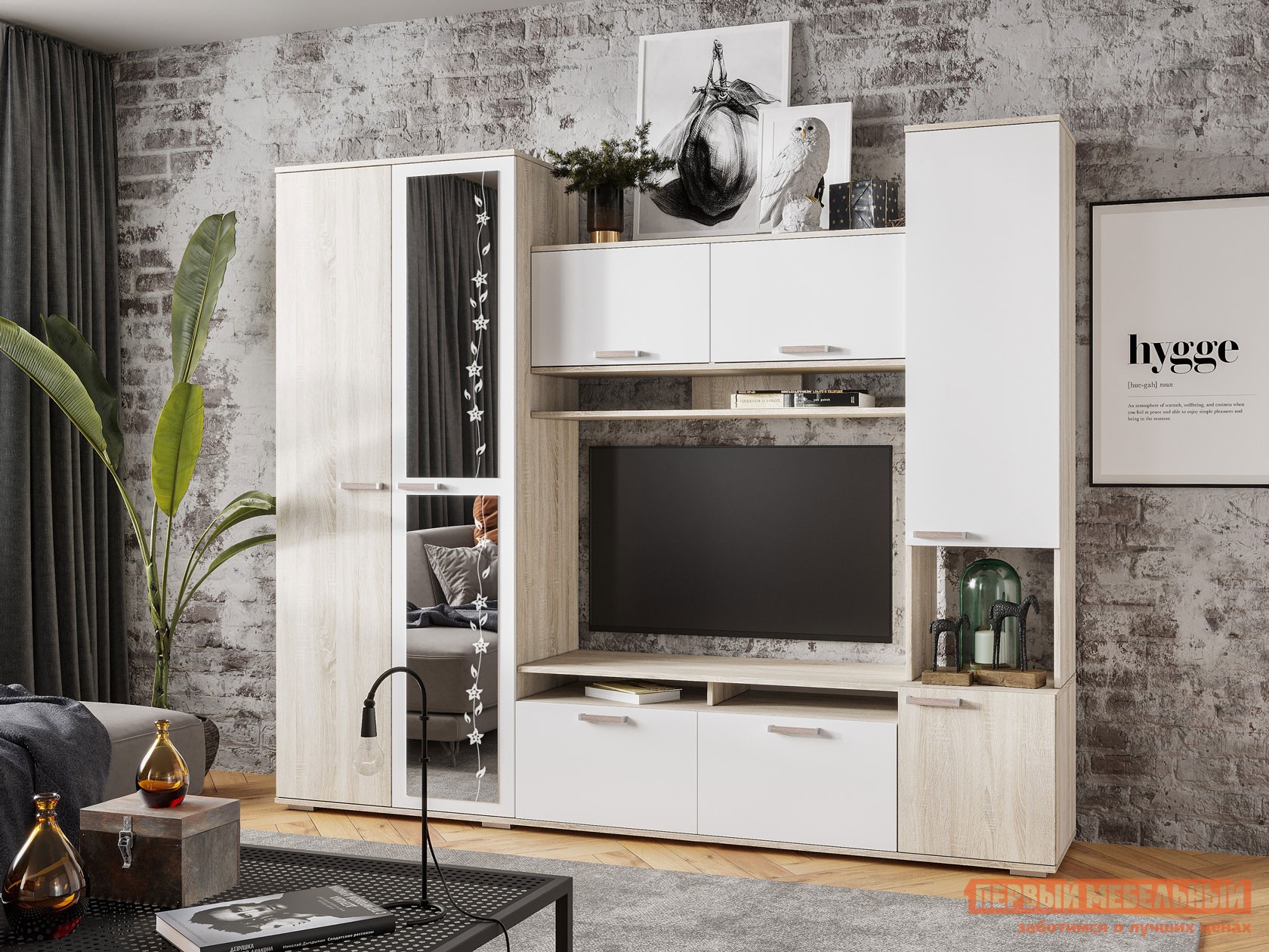 Гостиная  Лукас Дуб Сонома / Белый