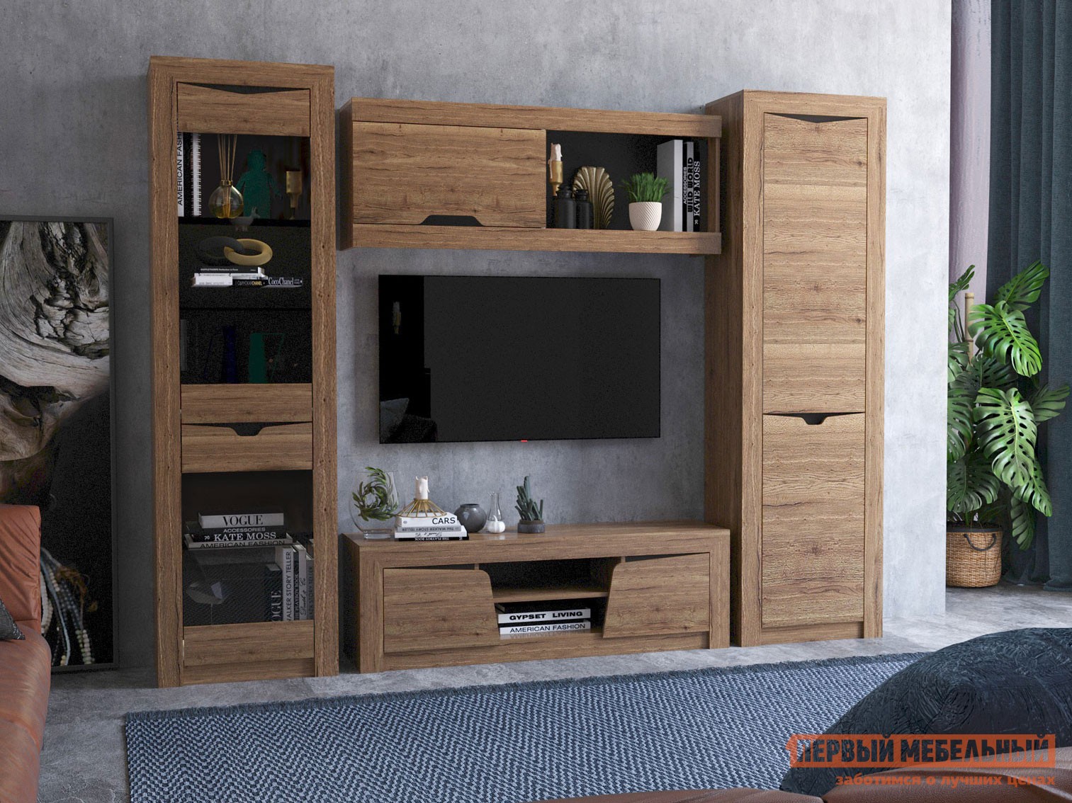 Гостиная  Гарда Дуб Галифакс Табак