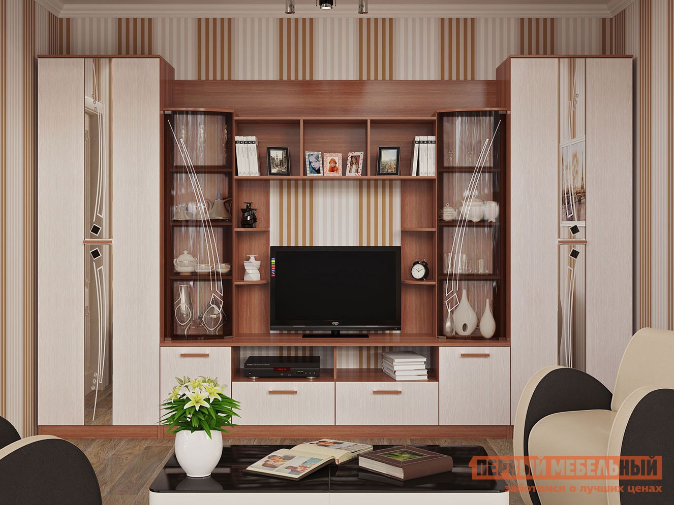 Гостиная  Венеция Ясень Шимо светлый / Дуб атланта