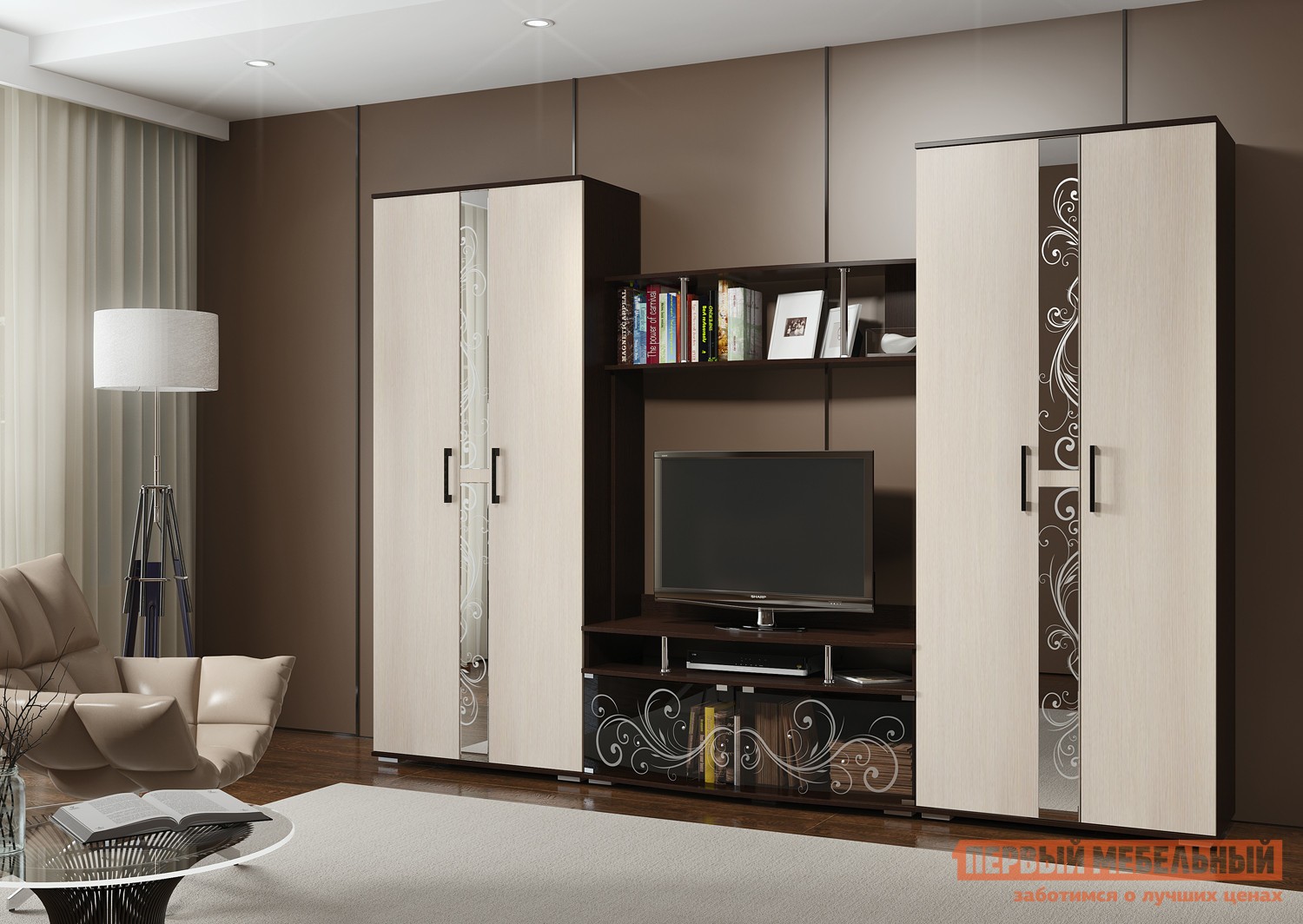 Гостиная  Флоренция Венге / Дуб Атланта