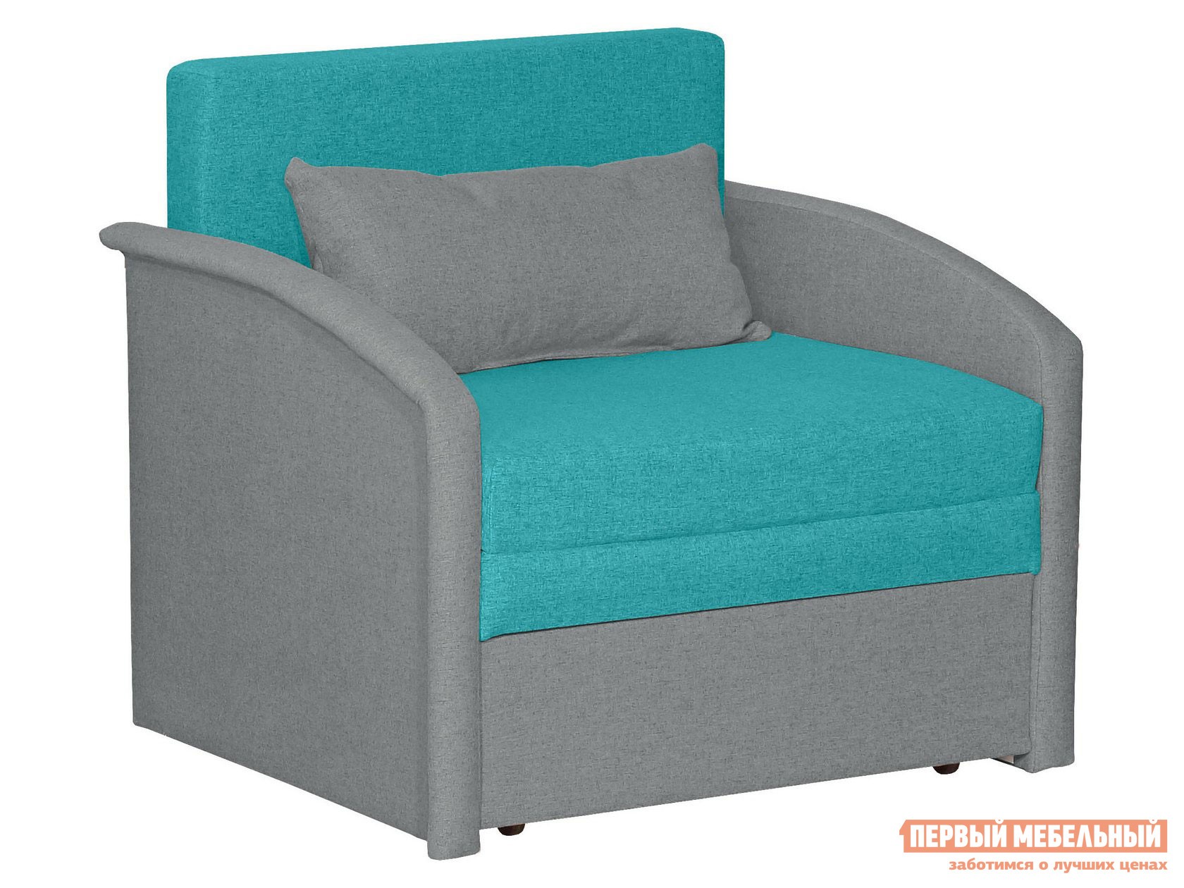 Кресло-кровать  Вилли Бирюзовый / Сильвер, рогожка