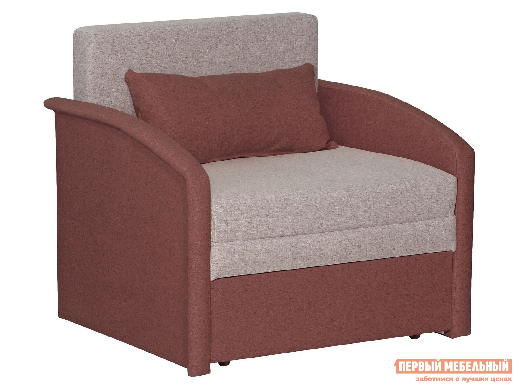 Кресло-кровать  Вилли Серый / Малиновый, рогожка