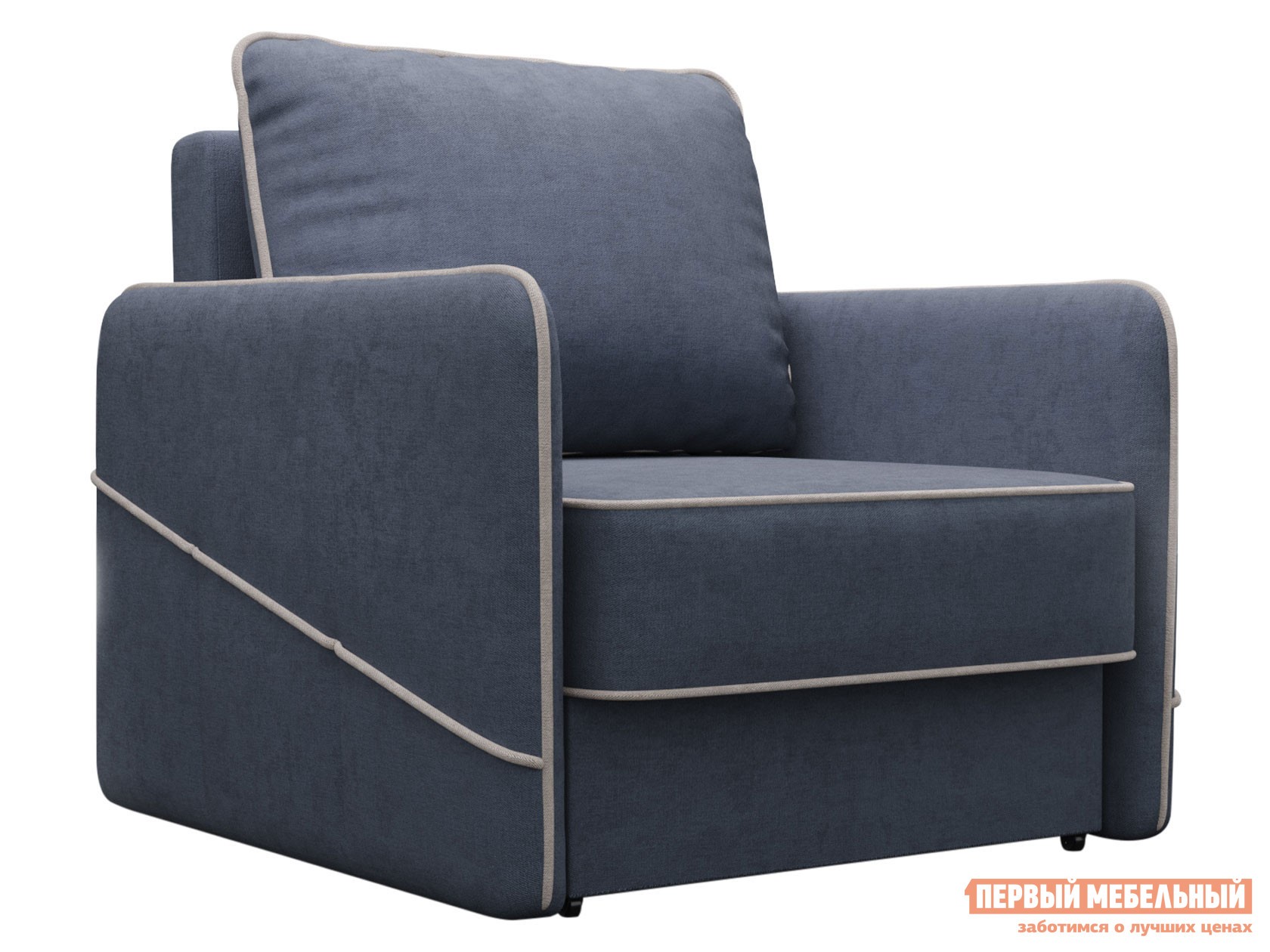 Кресло-кровать  Саймона Темно-серый, велюр