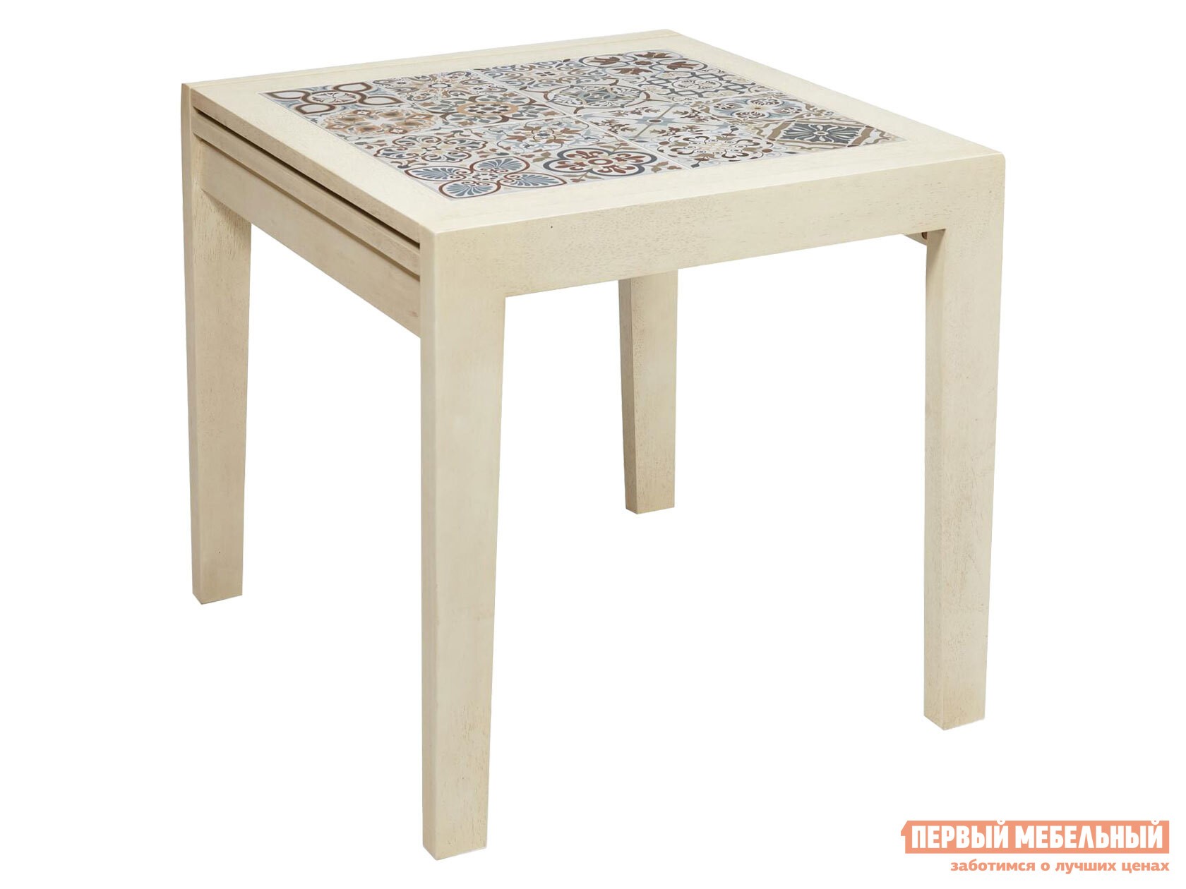 Кухонный стол  Kasablanka СТ 3030 Античный белый / Плитка марокко