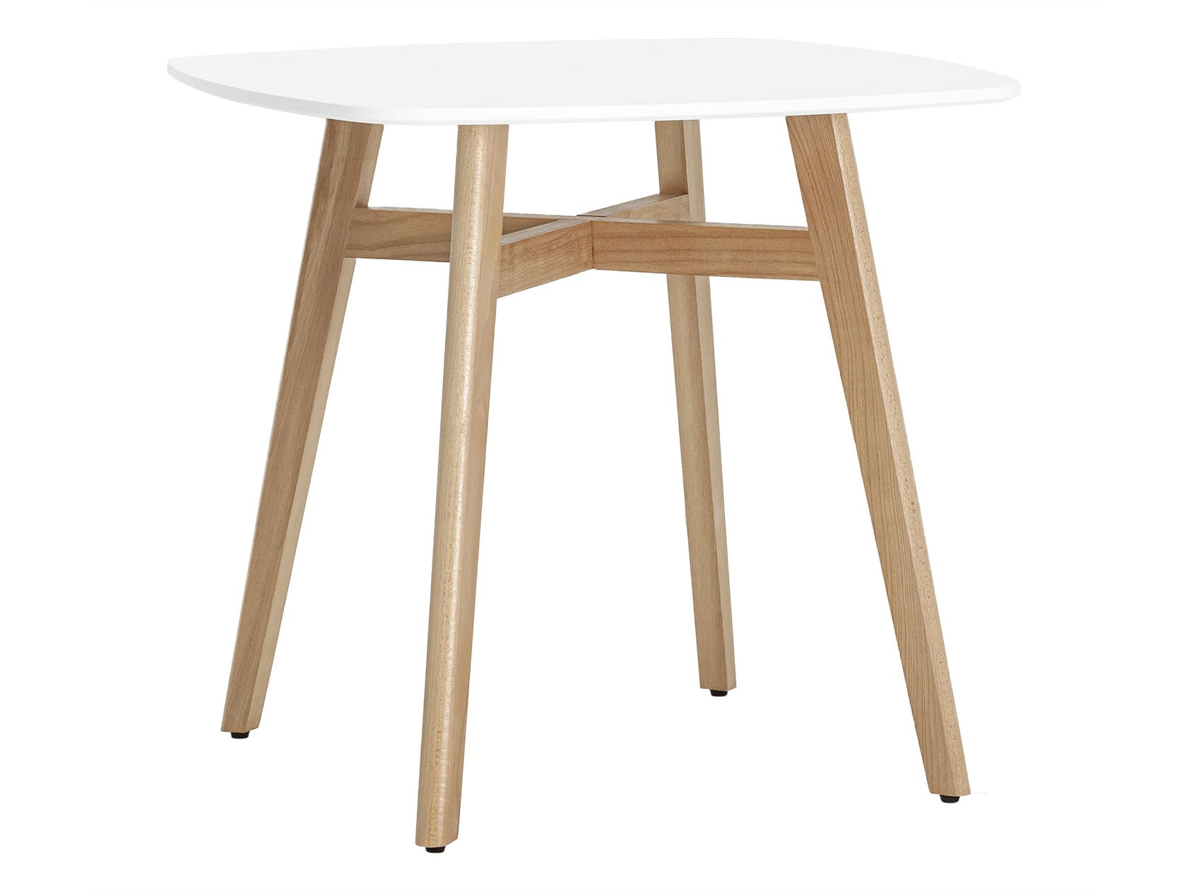 Кухонный стол  Стол обеденный Таргет Белый матовый / Cветлое дерево