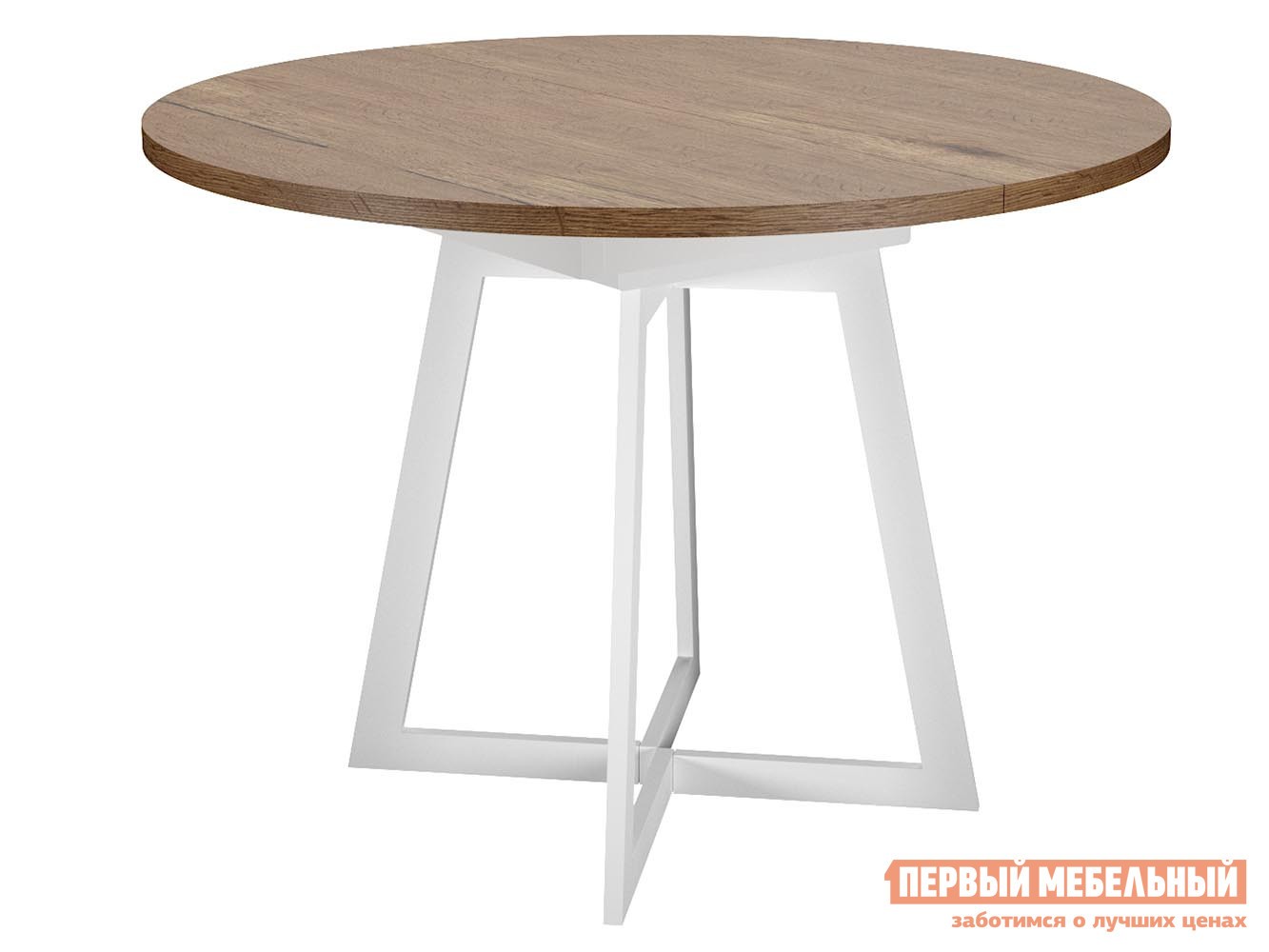 Кухонный стол  Dikline RDB100 Дуб Галифакс / Белый , W