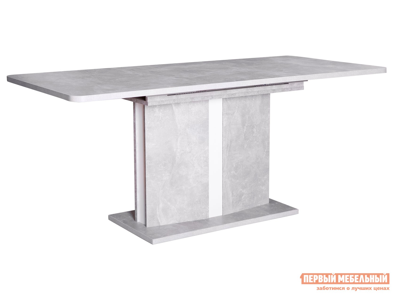 Кухонный стол  Браво Бетон лайт / Белый