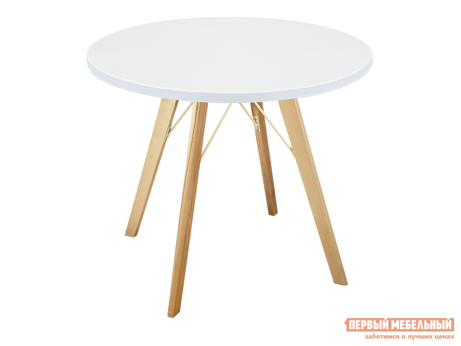 Кухонный стол  SHT-TU9/80 МДФ Белая шагрень / Прозрачный лак, массив