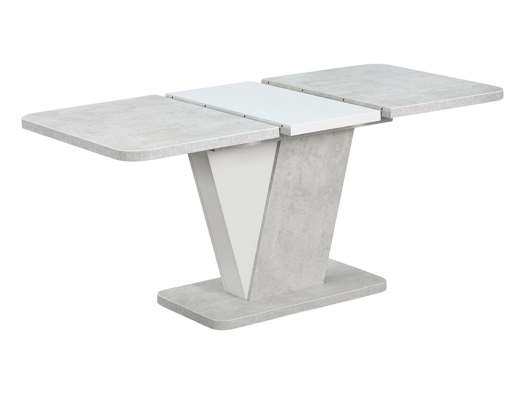 Кухонный стол  Крокус Бетон лайт / Белый