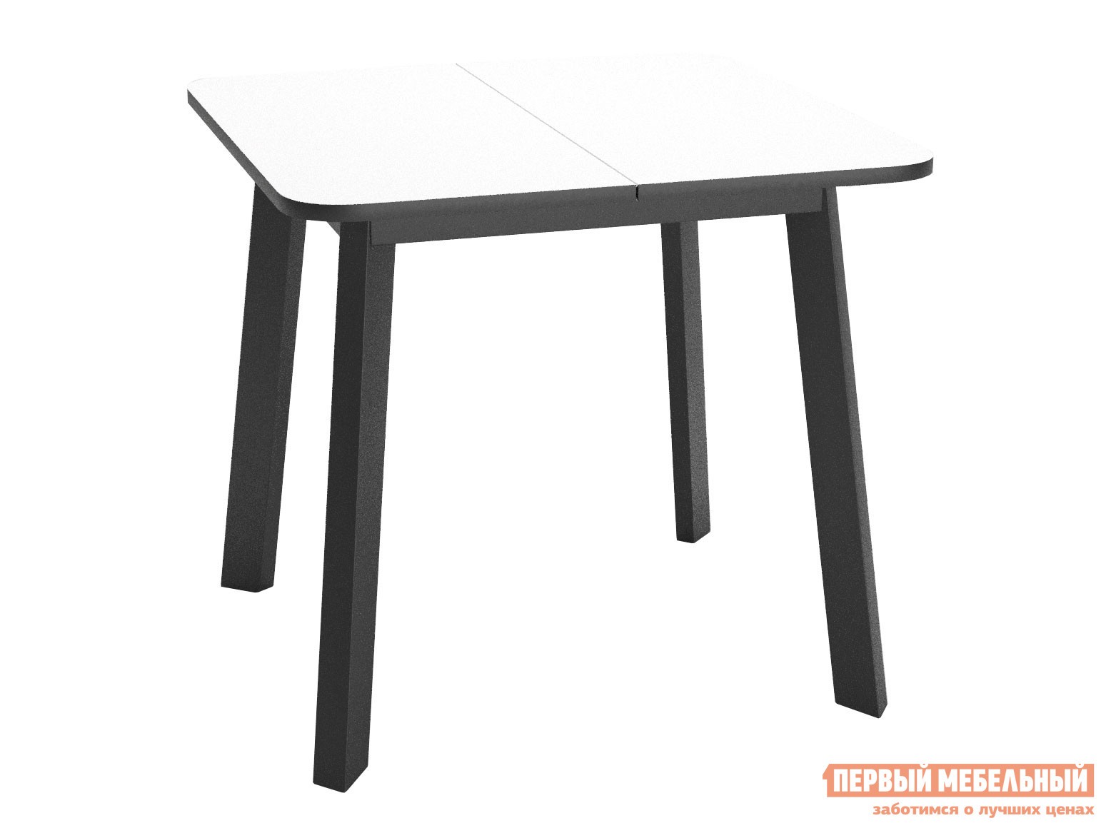 Кухонный стол  Dikline UNIS 14 Белый, стекло / Черный