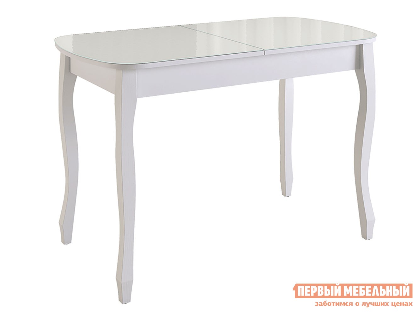 Кухонный стол  Экстра 2 Белый / Белый глянец