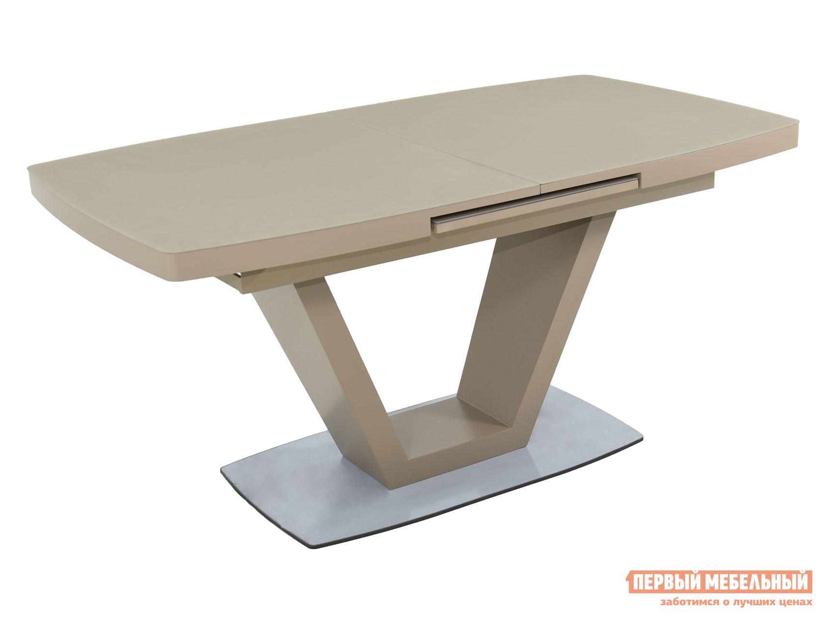 Кухонный стол  Фоджа Капучино / Стекло Opti матте, Большой