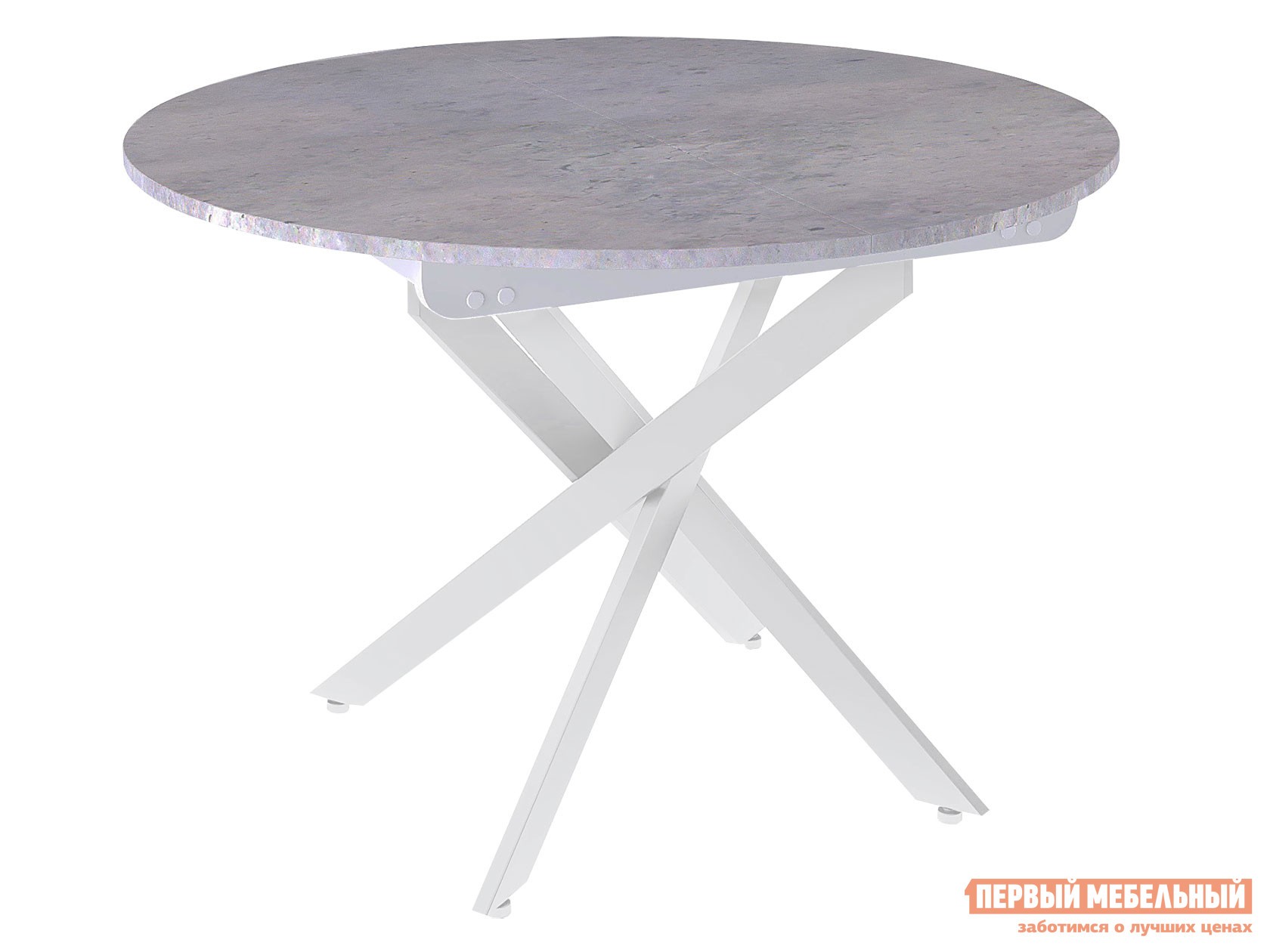 Кухонный стол  Dikline RDB100 Бетон / Белый