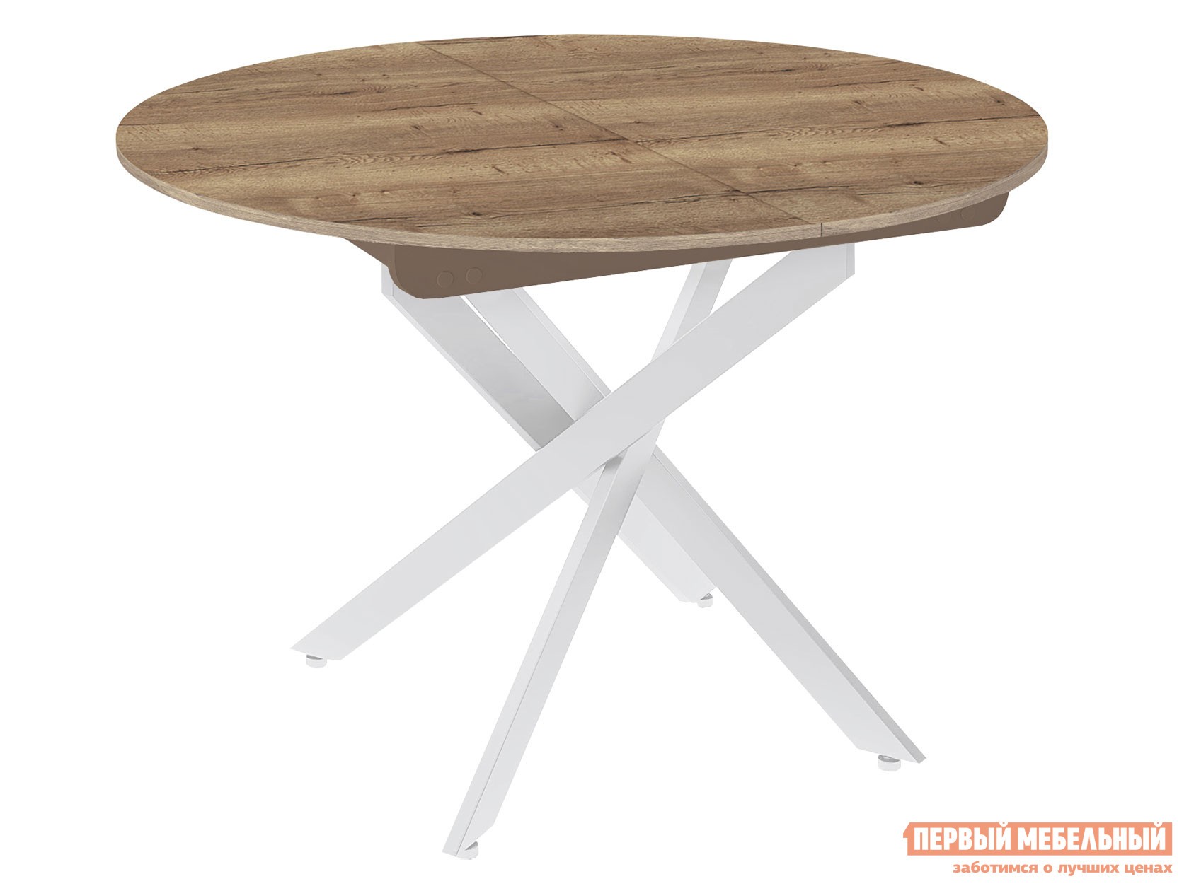 Кухонный стол  Dikline RDB100 Дуб Галифакс / Белый