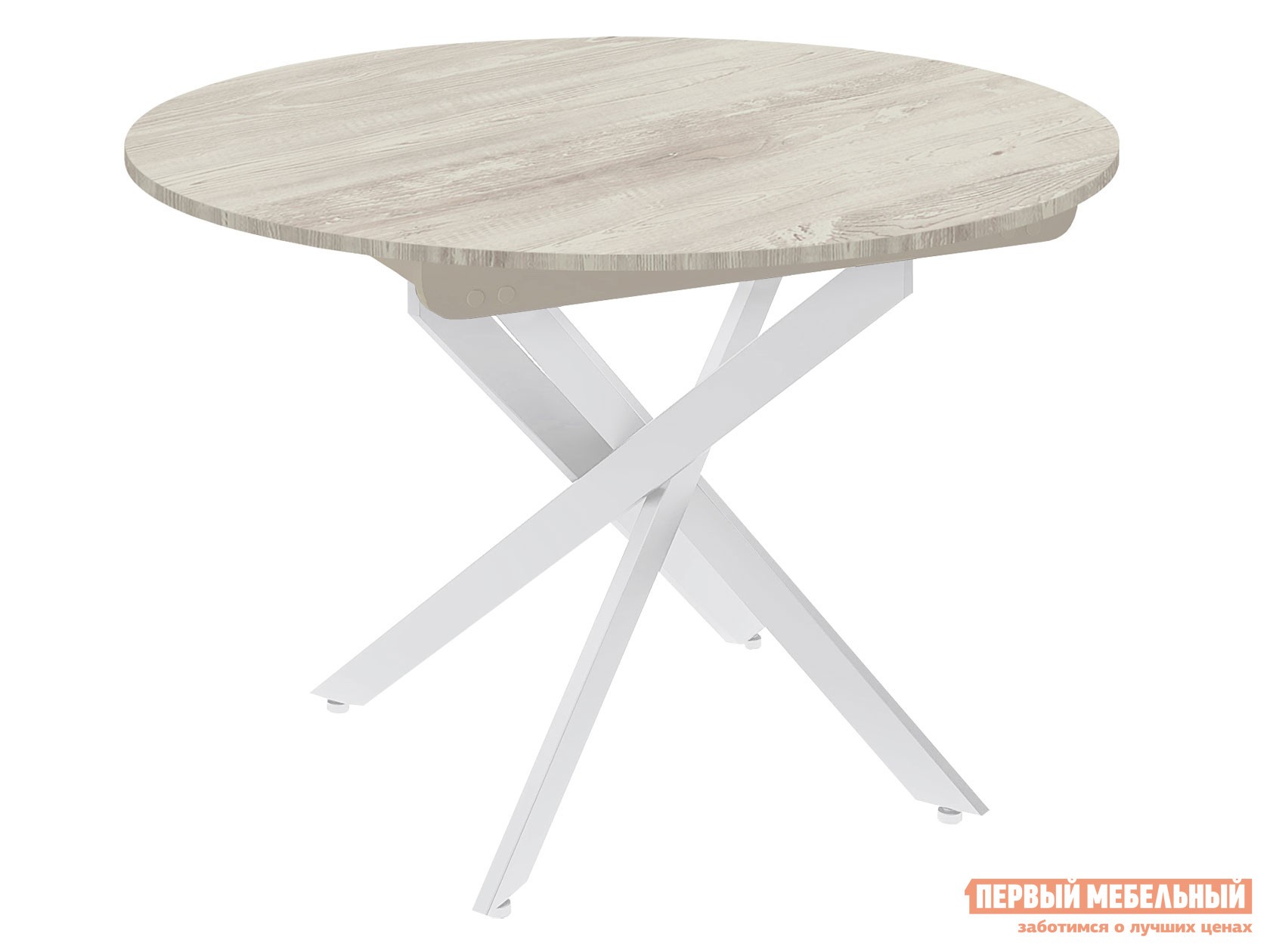 Кухонный стол  Dikline RDB100 Сосна Касцина / Белый