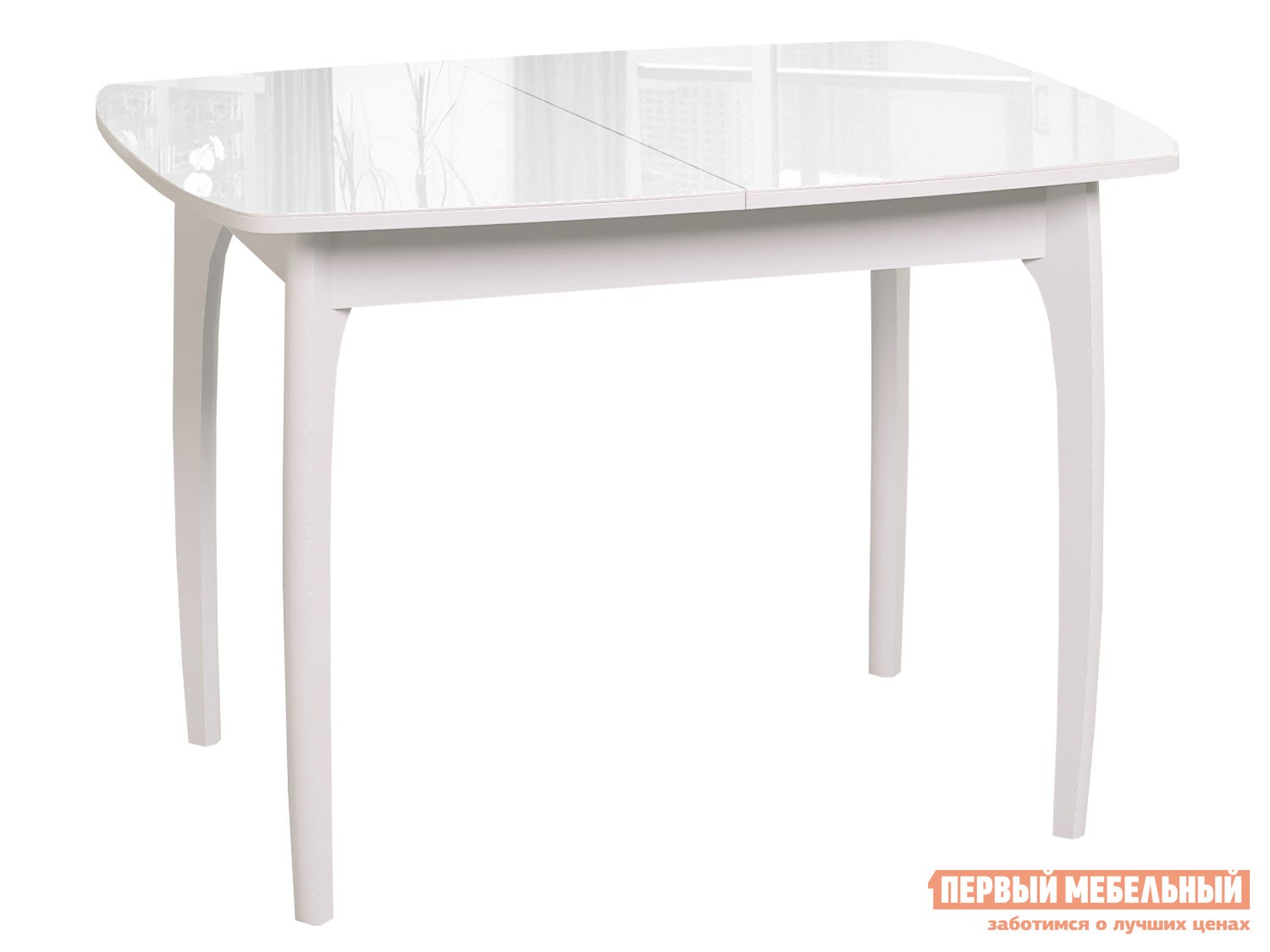 Кухонный стол  DikLine М40 Белый, стекло / Белый