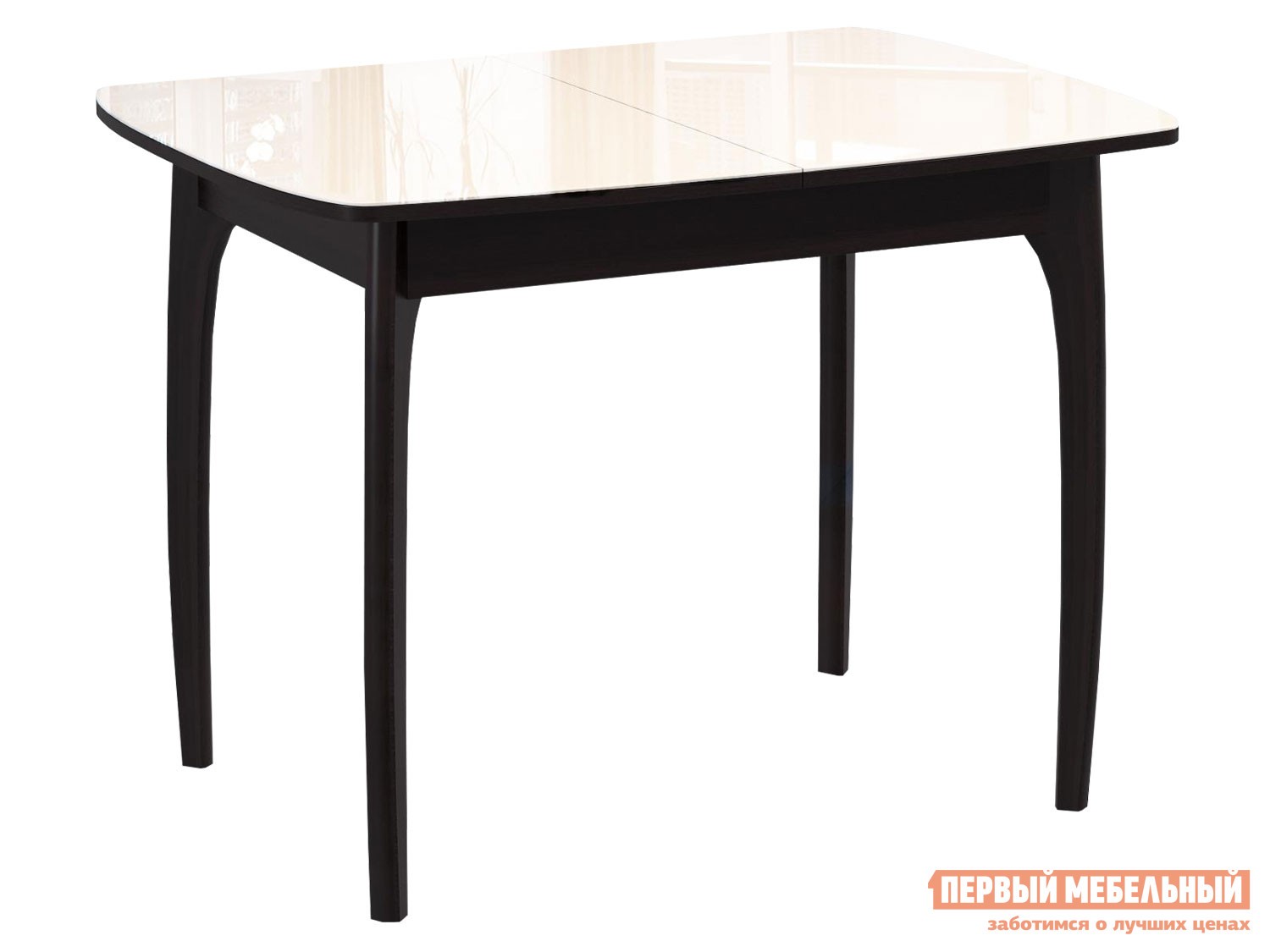 Кухонный стол  DikLine М40 Бежевый, стекло / Венге