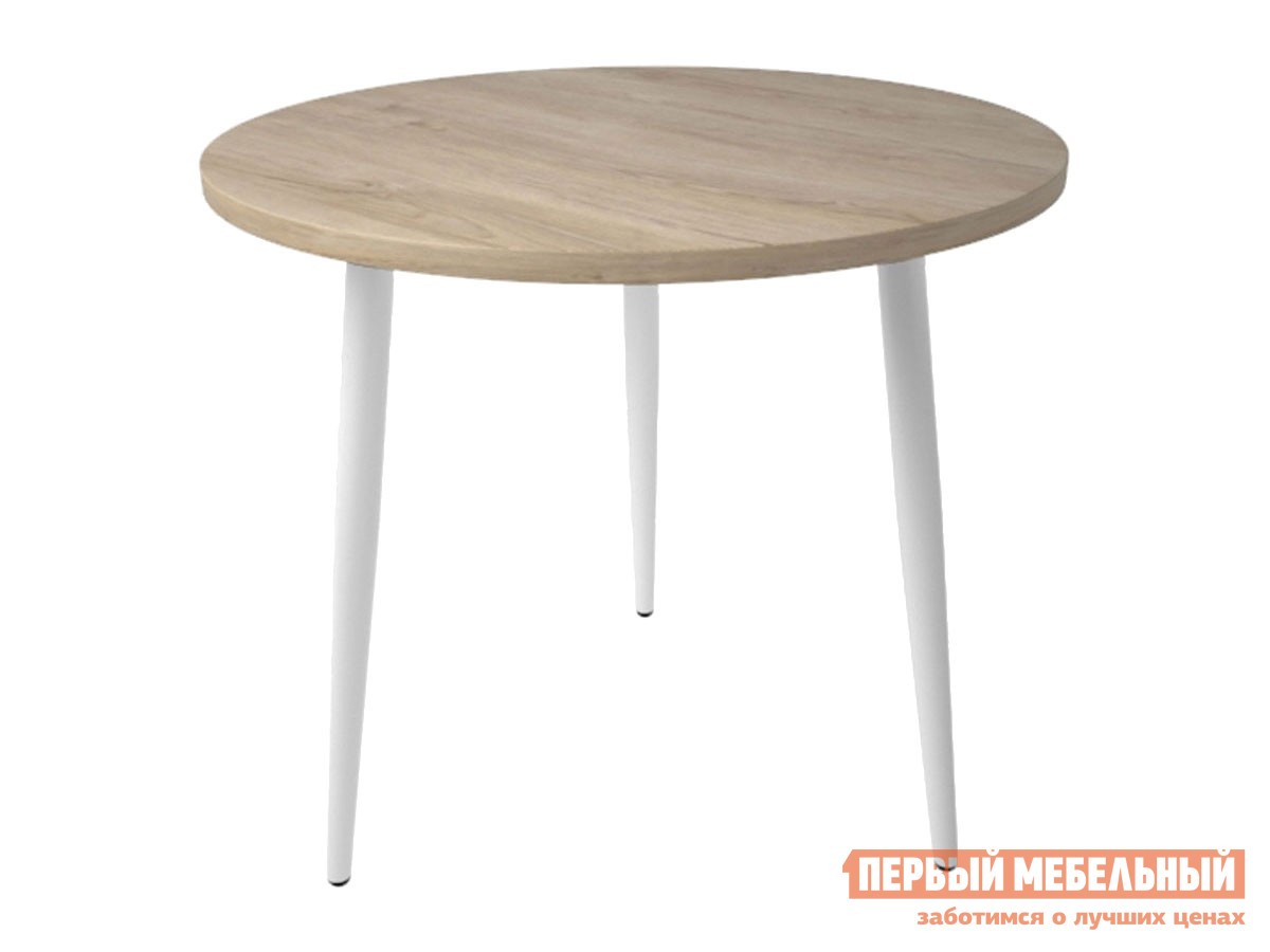 Кухонный стол  Брайт Дуб мадуро / Белый, металл