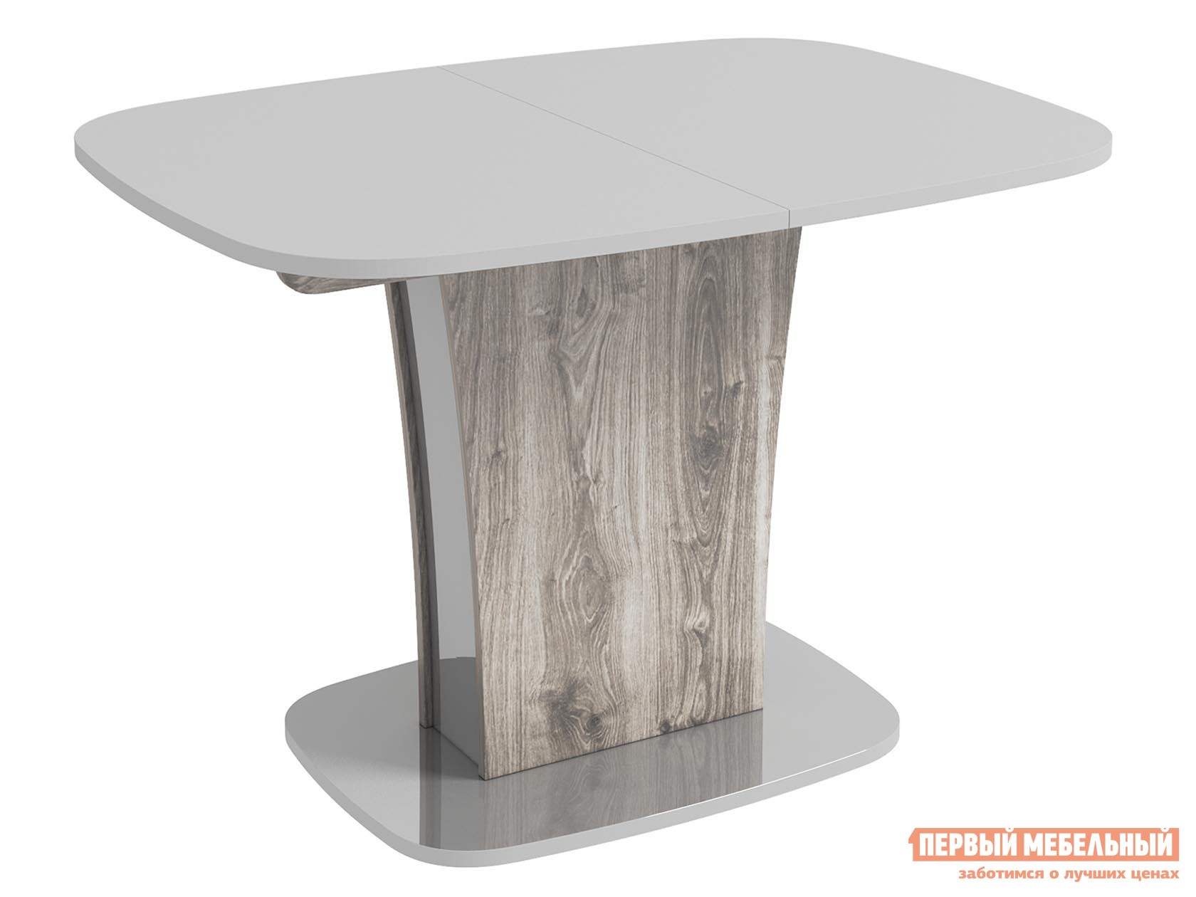Кухонный стол  Бергамо 2 Дуб гамильтон / Серый глянец