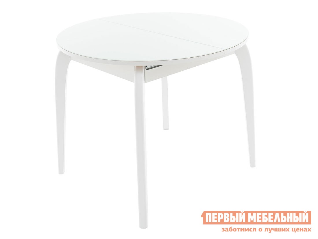 Кухонный стол  Ривьера СВ 90 Белый, стекло / Белый