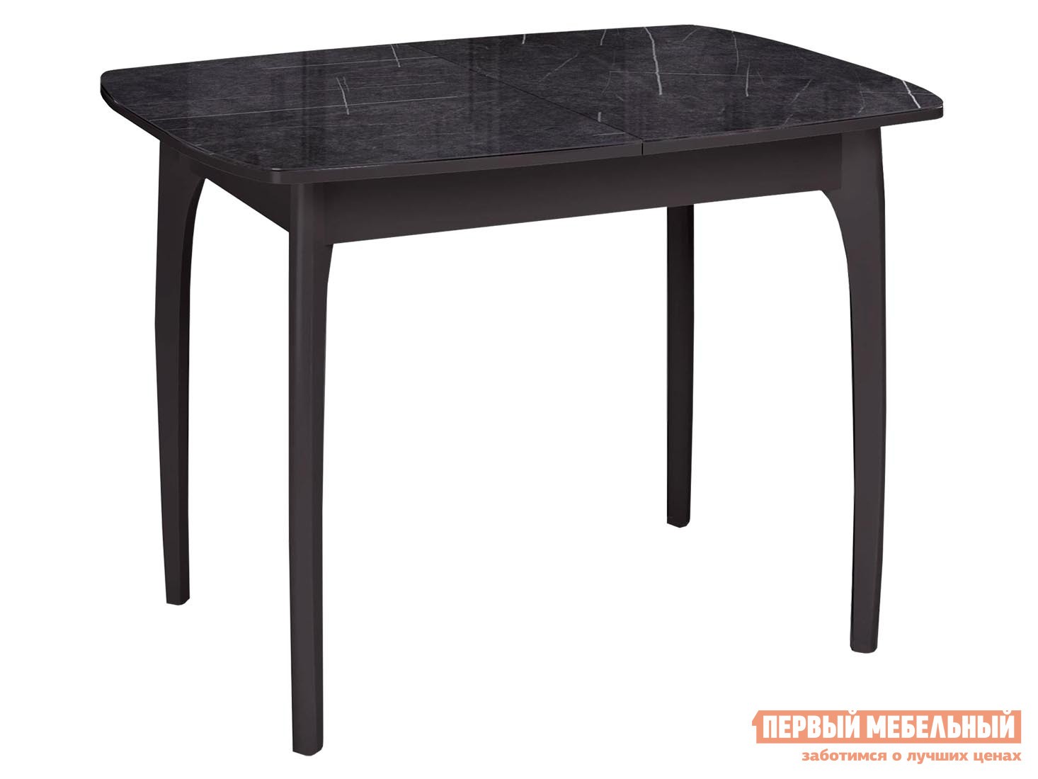 Кухонный стол  Dikline М15 Мрамор черный, стекло / Черный