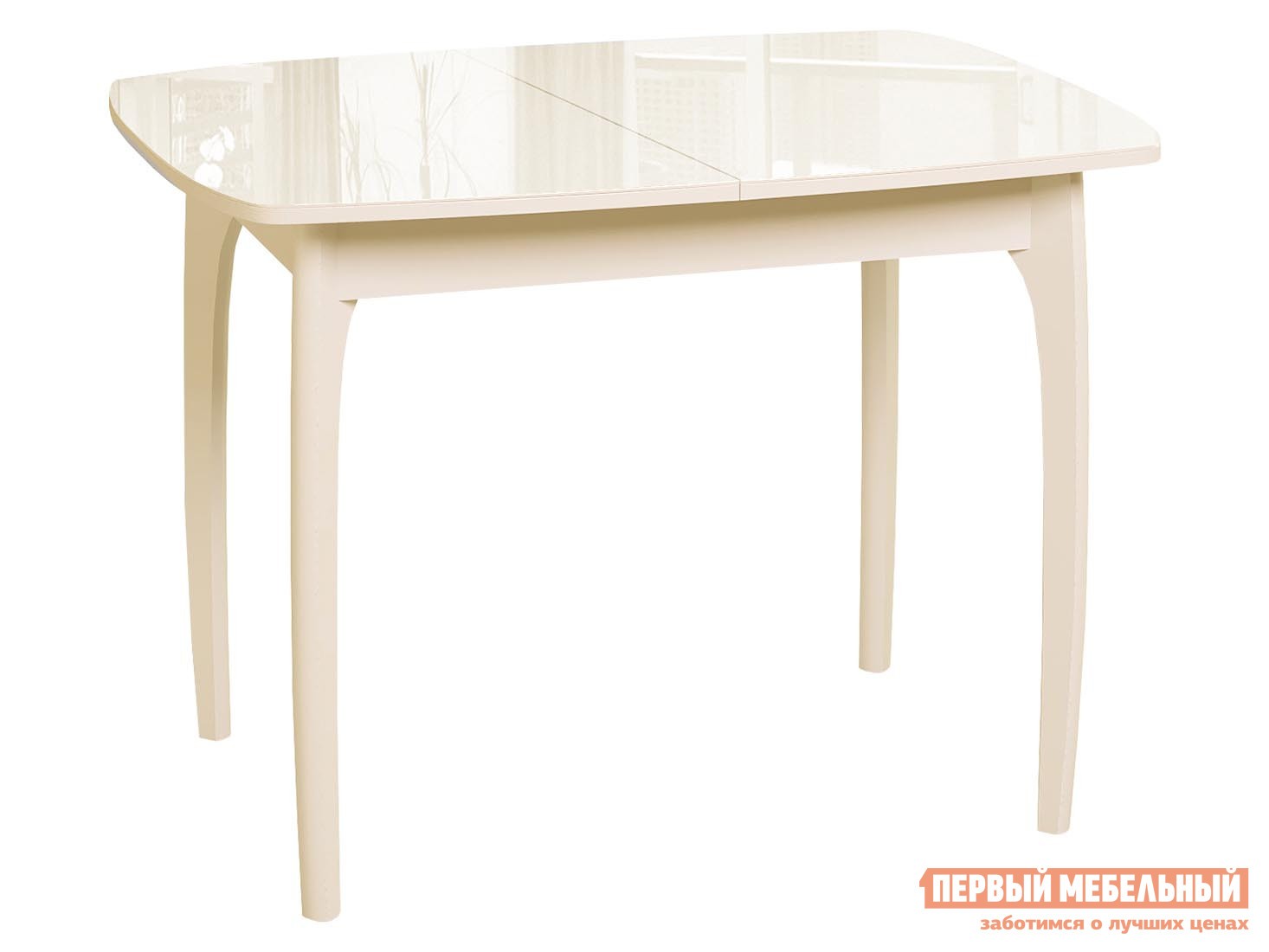Кухонный стол  Dikline М15 Бежевый, стекло / Слоновая кость