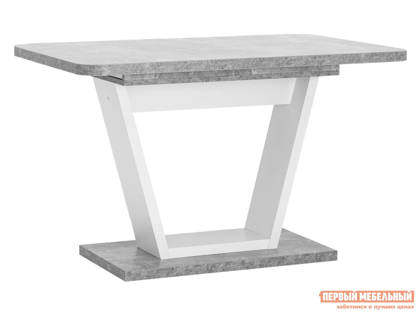 Кухонный стол  Vector Бетон / Белый