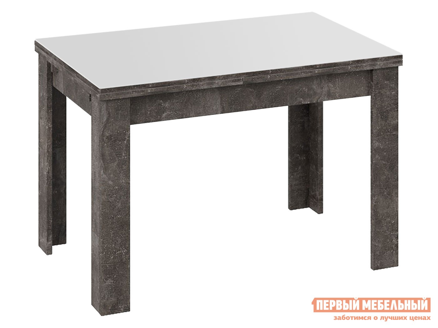 Кухонный стол  Норман тип 1 Ателье темный / Белый глянец