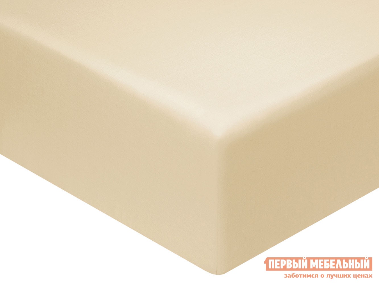 Простыня  Моноспейс кремовая Кремовый, сатин, 1500 Х 2150 мм