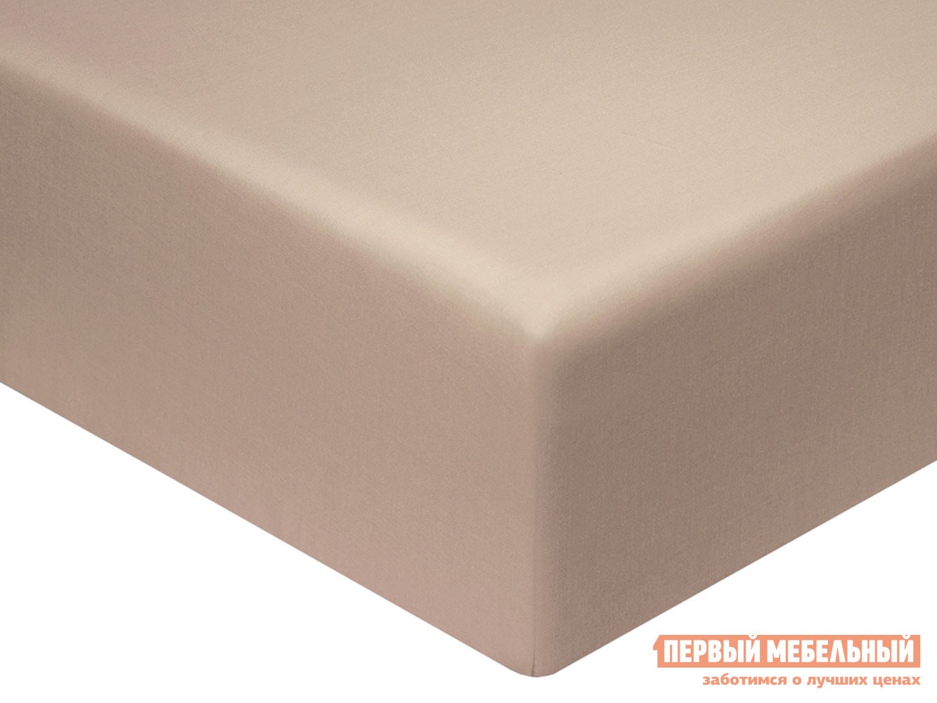 Простыня  Моноспейс бежевая 2200 х 2400 мм, Бежевый, сатин