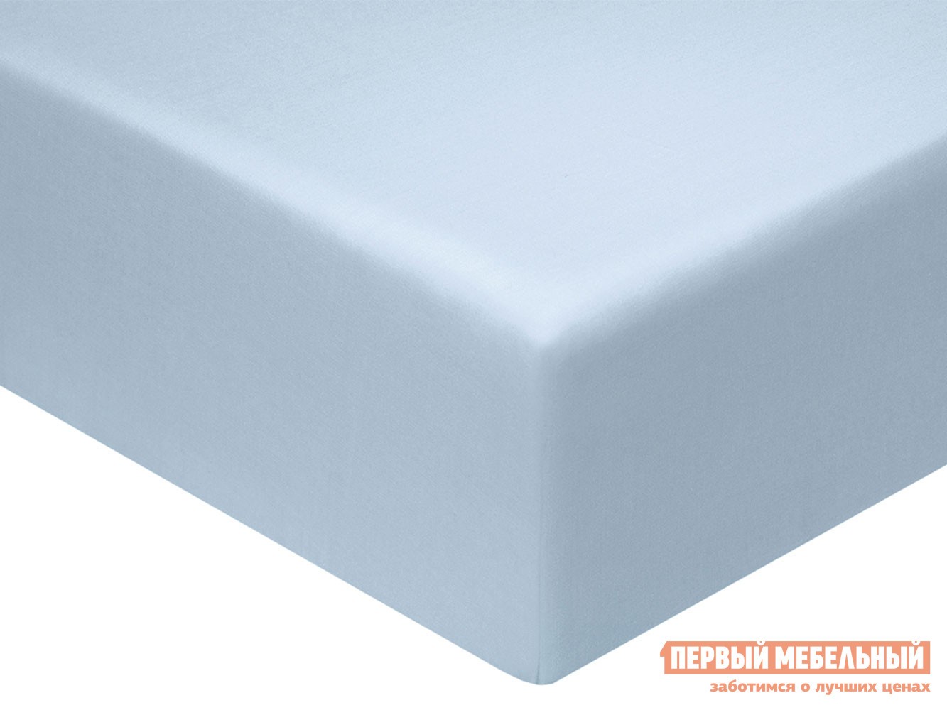 Простыня  Моноспейс серо-голубая Серо-голубой, сатин, 2200 х 2400 мм
