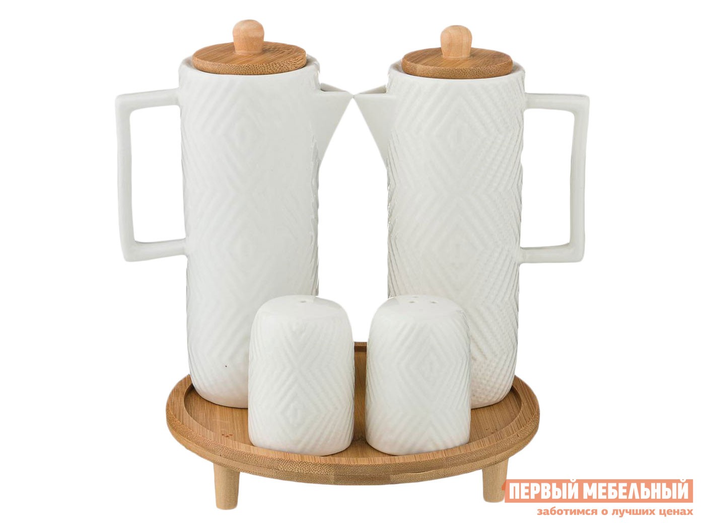 Аксессуар для сервировки и хранения  Native Бамбук / Белый, фарфор