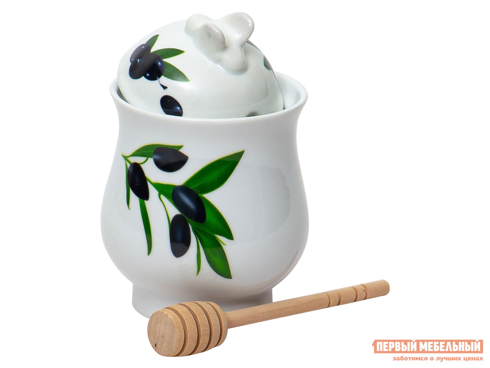 Аксессуар для сервировки и хранения  Оливка Белый, фарфор