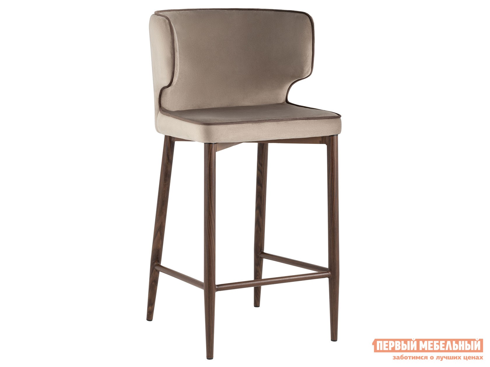 Барный стул  Матео Коричневый / Шампань, велюр