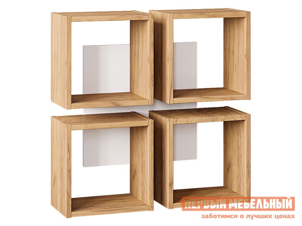 Настенная полка  Ион 5 Крафт / Белый