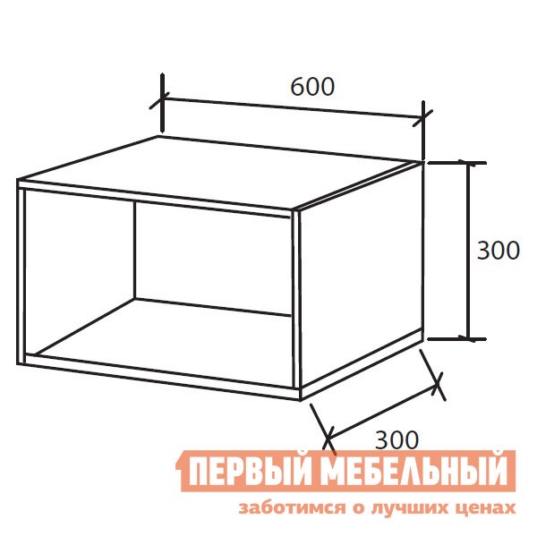 Настенная полка  Куба-2 Белый