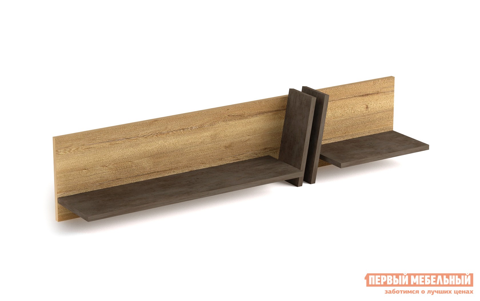 Настенная полка  Стреза Дуб Галифакс / Бетон Чикаго