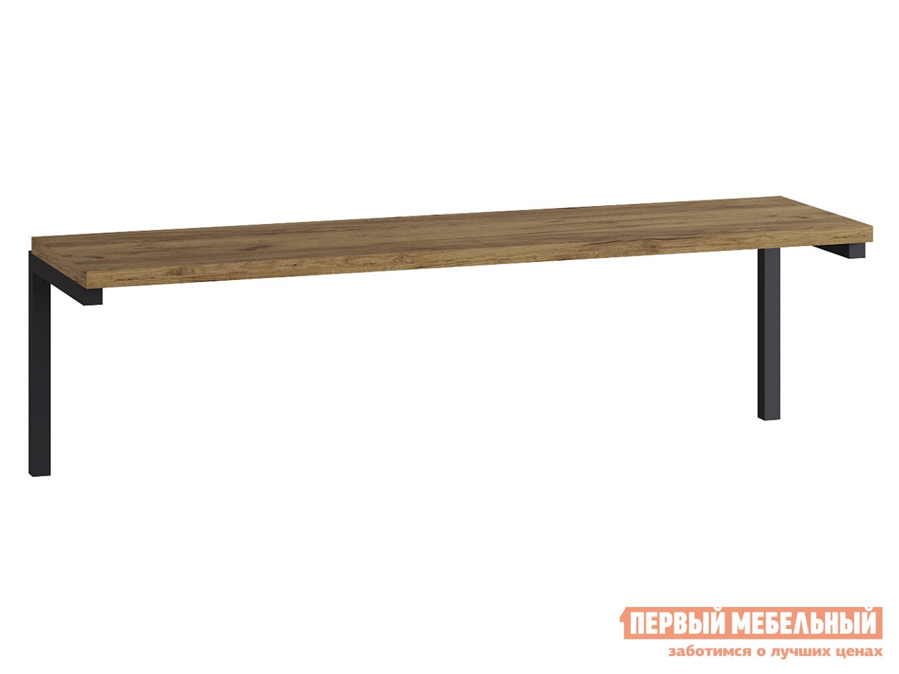 Настенная полка  Лофт 1 Крафт / Черный, металл