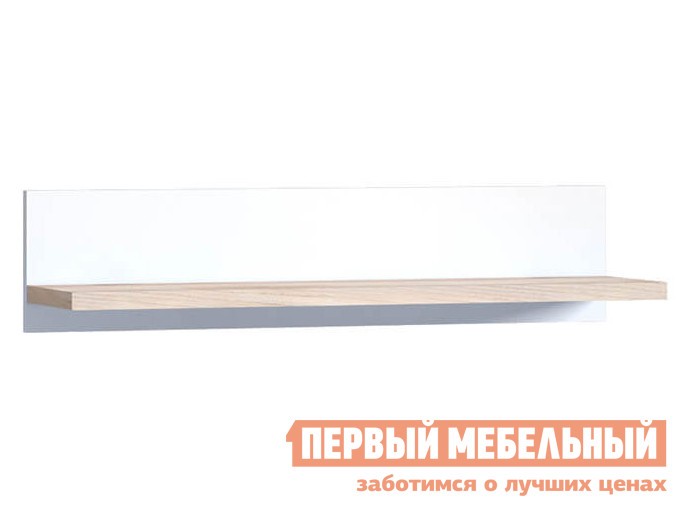 Настенная полка  Компакт Белый / Каштан найроби