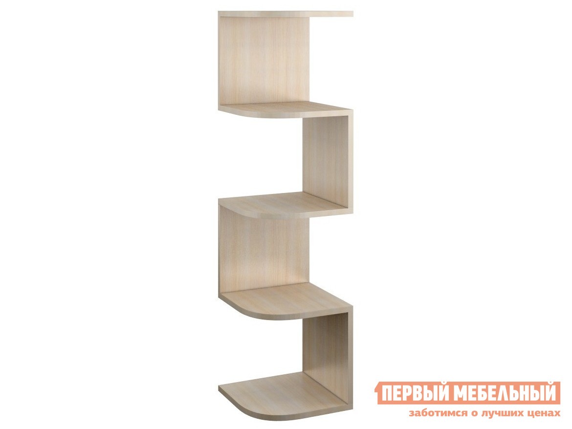 Настенная полка  Снейк-1 Дуб молочный