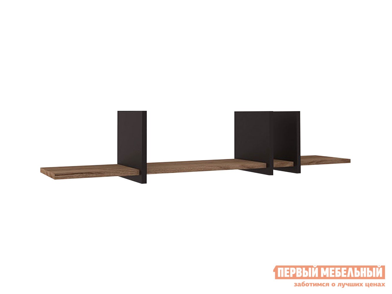 Настенная полка  Натура Дуб табачный Craft / Черный