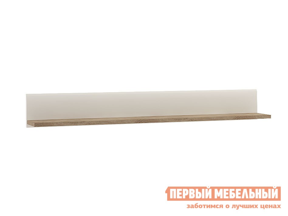 Настенная полка  Линате Белый / Сонома трюфель