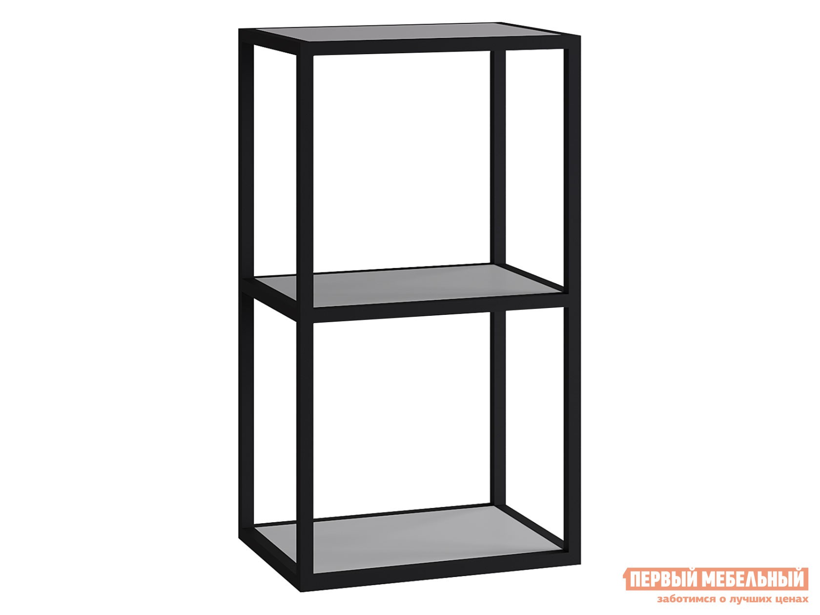 Настенная полка  Лофт 3 Серый / Черный, металл, Малая