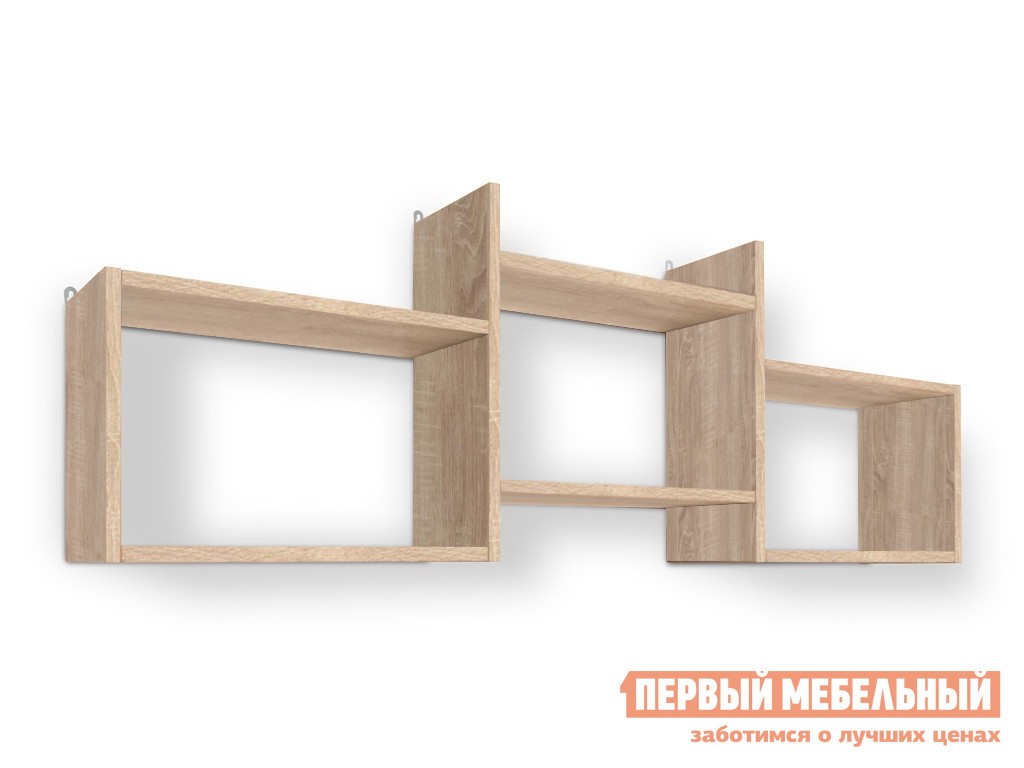 Настенная полка  Куба-6 Дуб Сонома