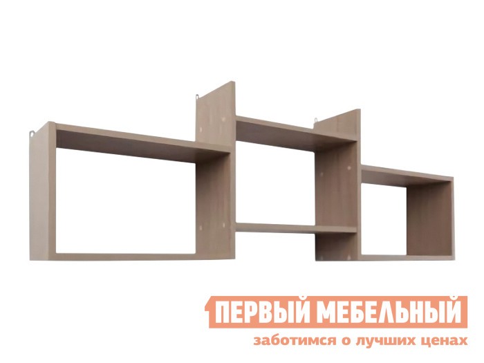 Настенная полка  Куба-6 Дуб молочный