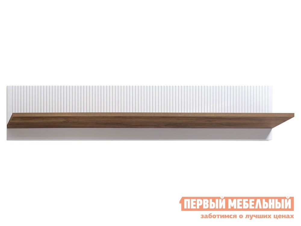 Настенная полка  Манхеттен Дуб Крафт табачный / Белый