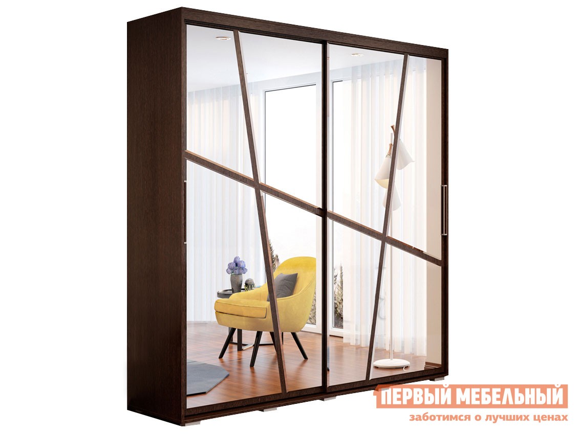 Шкаф-купе  Крафт Гласс Венге
