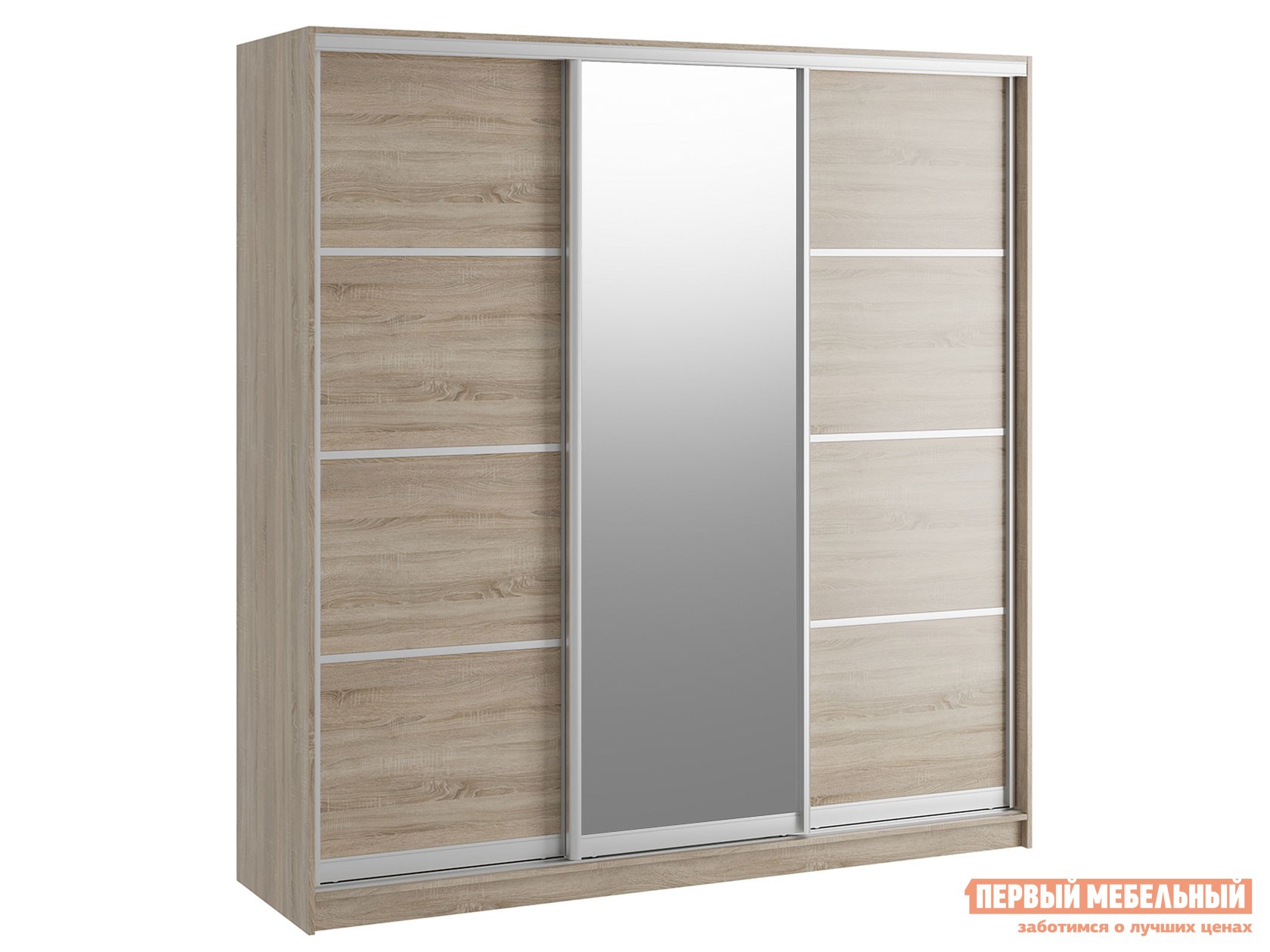 Шкаф-купе  Командорс Г2 Дуб Сонома, 2100 мм, 2400 мм, 600 мм, Стандарт