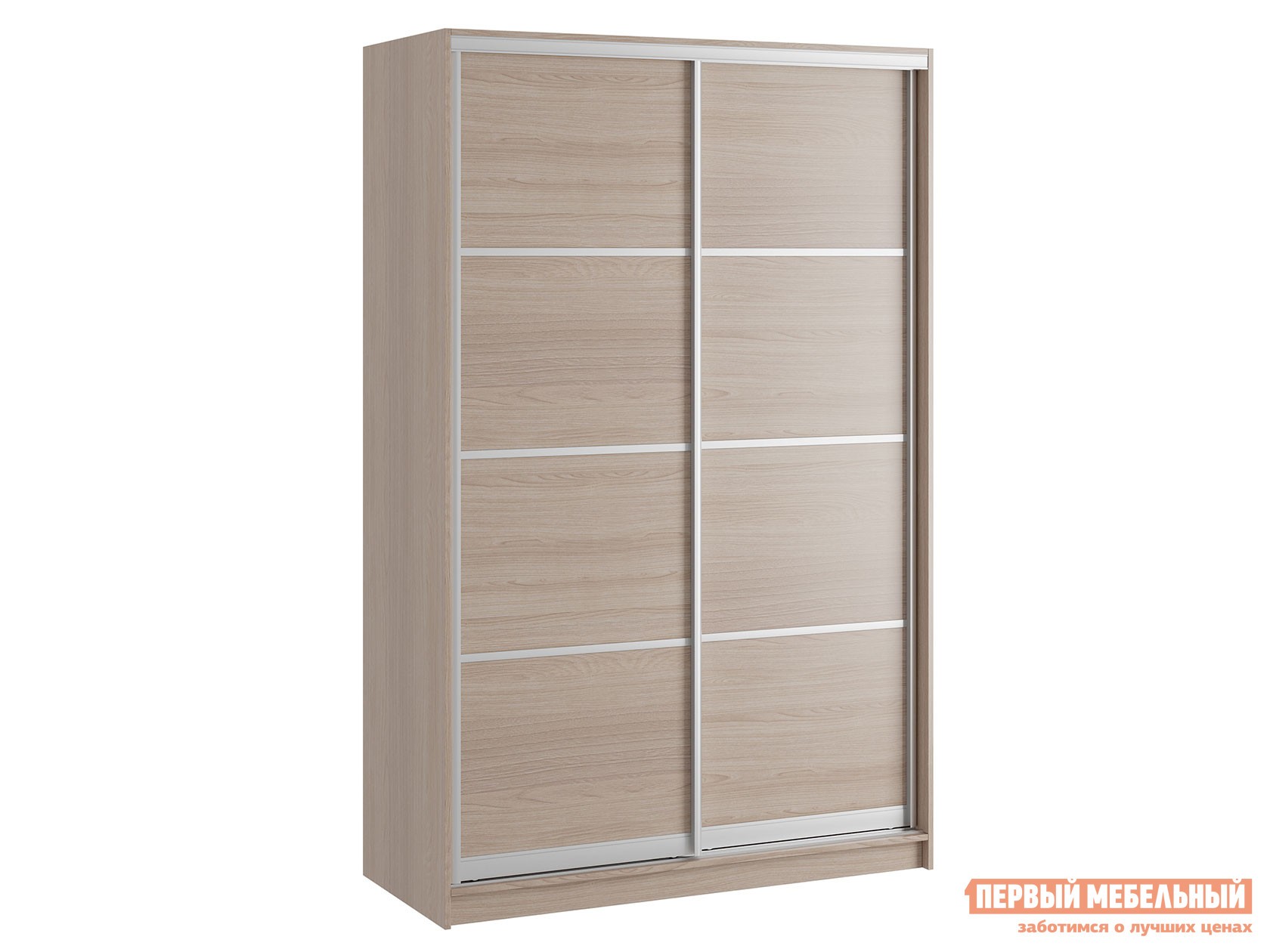 Шкаф-купе  Командорс Н1 Ясень Шимо светлый, 1400 мм, 2400 мм, 600 мм, Стандарт