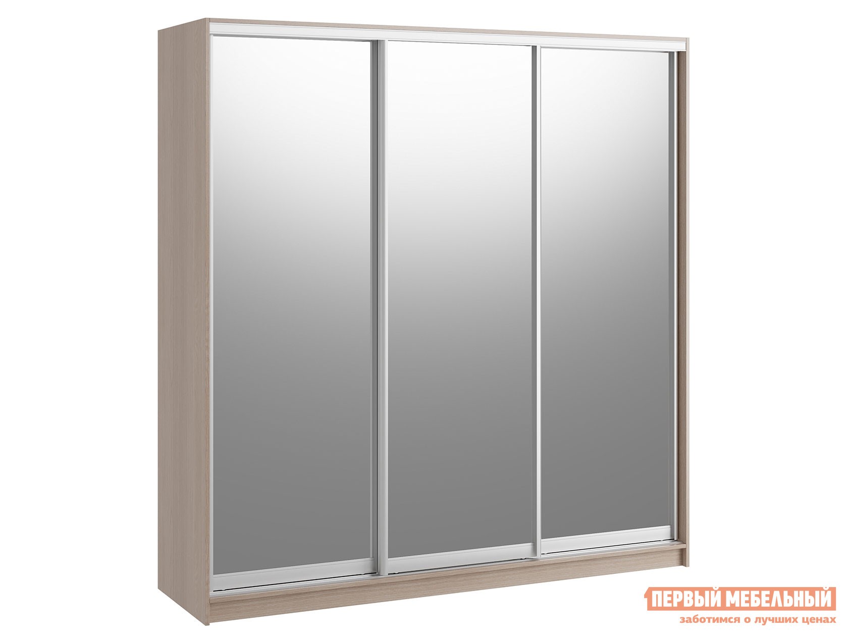 Шкаф-купе  Командорс М3 Ясень Шимо светлый, 2100 мм, Стандарт, 2200 мм, 600 мм